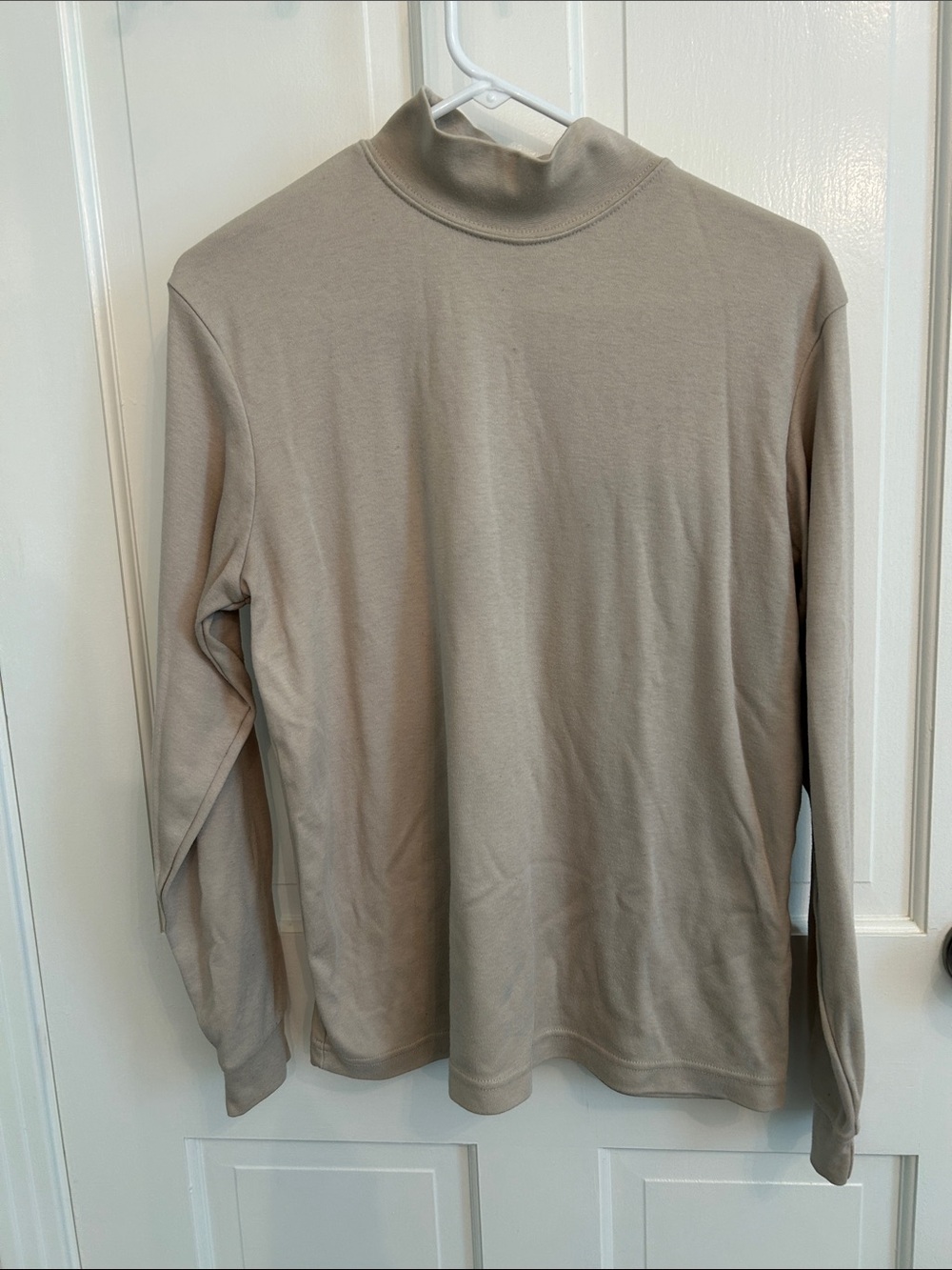 Vintage tan mock neck long sleeve